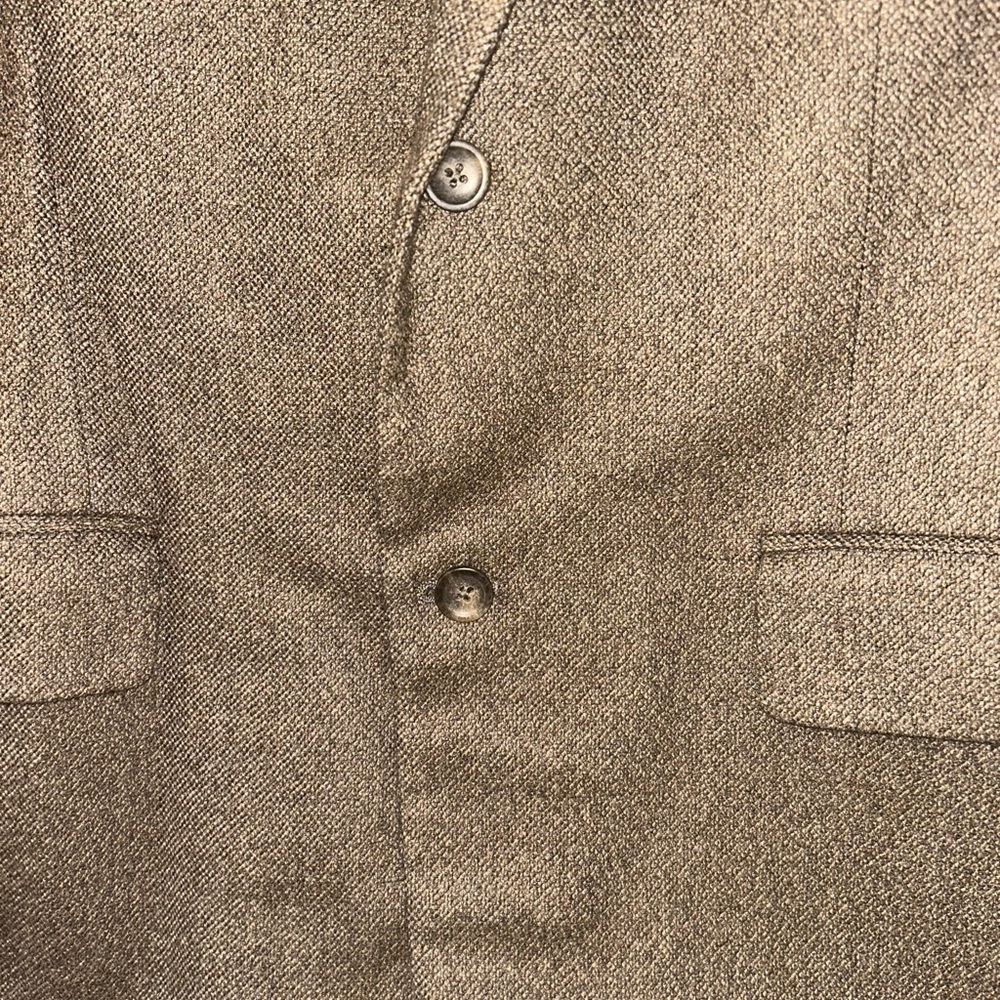 Oscar de la Renta men’s brown blazer jacket 2 button lambswool cashmere size 44L - Picture 2 of 15